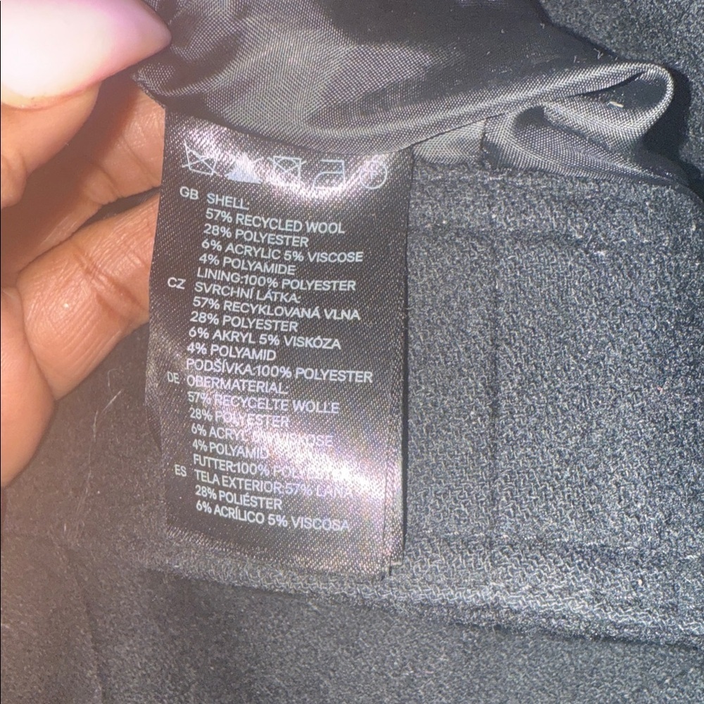 🖤 H&M Vintage Wool-Blend Bomber Jacket – 2010 - Size 12 - Picture 3 of 11